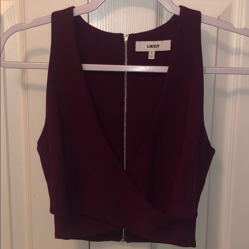 Likely Wrap V-neck Crop Top